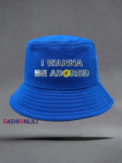 Unisex Lemon Roses Music Lover Print Hat Blue / ONE