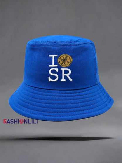 Unisex Lemon Roses Music Lover Print Hat Blue / ONE