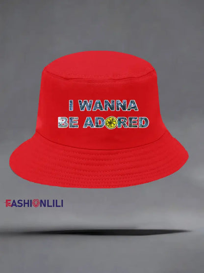 Unisex Lemon Roses Music Lover Print Hat Red / ONE