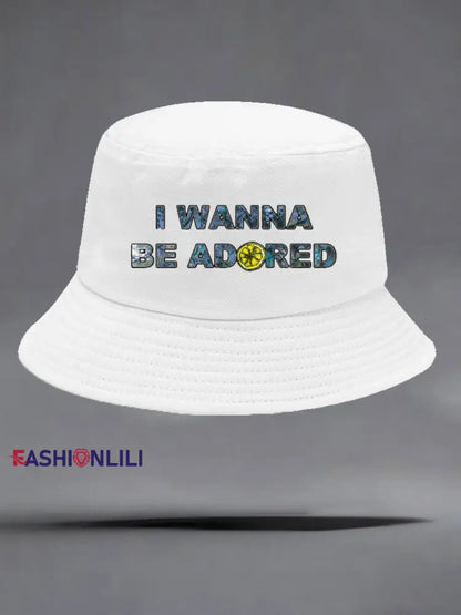 Unisex Lemon Roses Music Lover Print Hat White / ONE