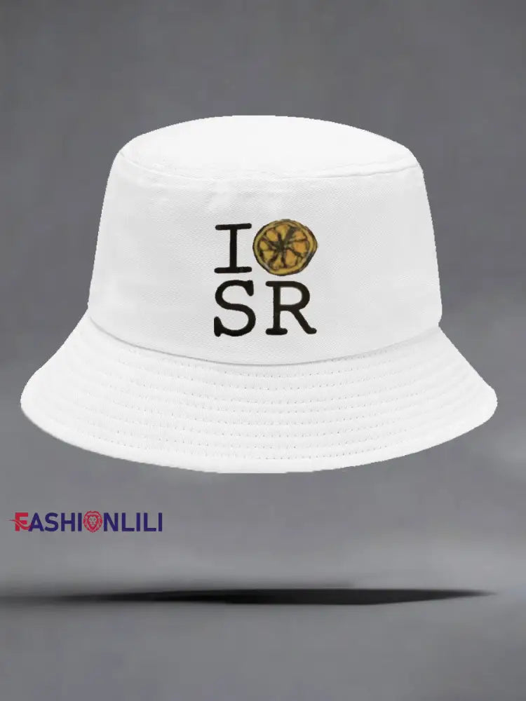 Unisex Lemon Roses Music Lover Print Hat White / ONE