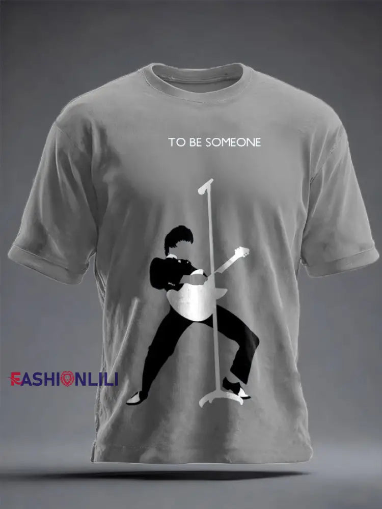 Unisex Modfather UK Music Mods Lover Printed T-shirt Light Gray / S