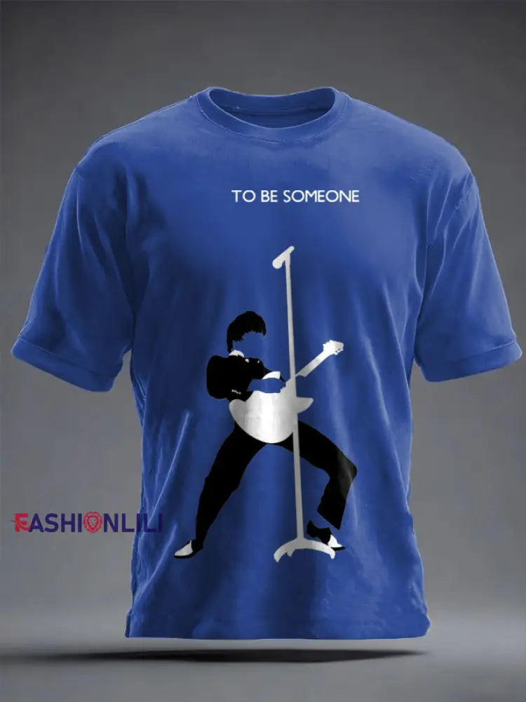 Unisex Modfather UK Music Mods Lover Printed T-shirt Royal Blue / S