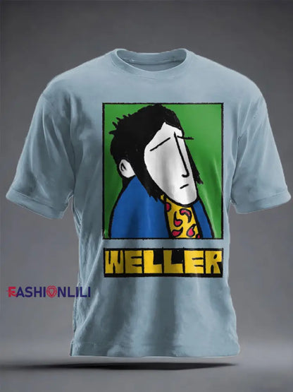 Unisex Modfather UK Music Mods Lover Printed T-shirt Sky Blue / S