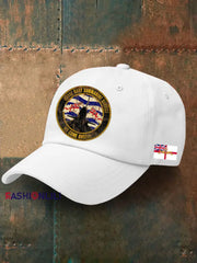Unisex Navy Veteran Submarine Printed Hat White / JM