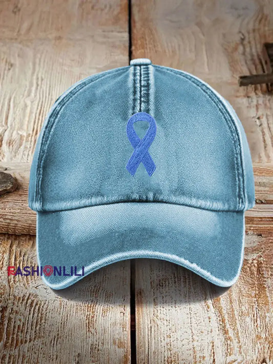 Unisex Prostate Cancer Awareness Print Hat Light Blue / ONE