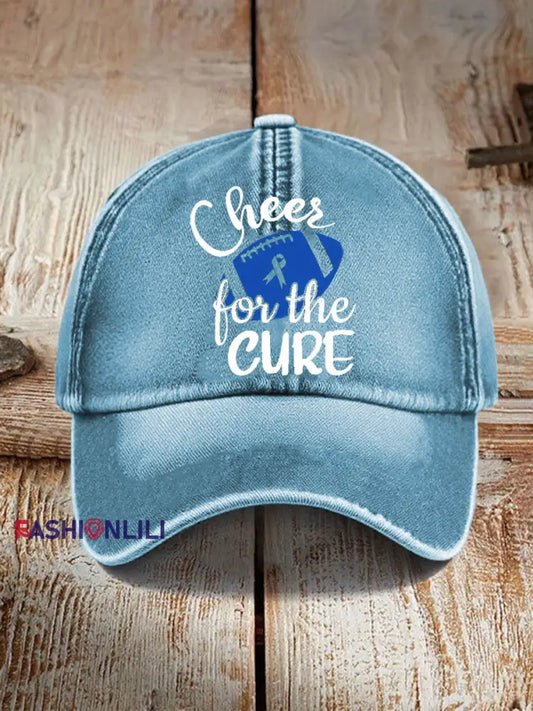 Unisex Prostate Cancer Awareness Print Hat Light Blue / ONE