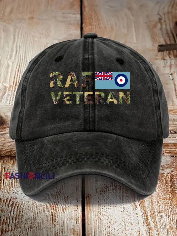 Unisex RAF Veteran Hat Black / JM
