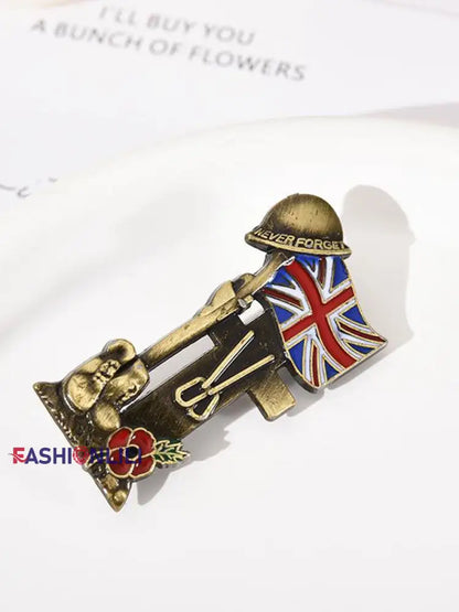 Unisex Remembrance Day Brooch Bronze / ONE