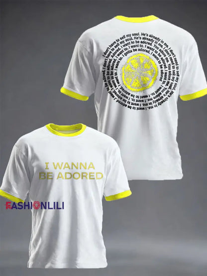 Unisex Roses Music Lover Lemon Printed T-shirt White / S