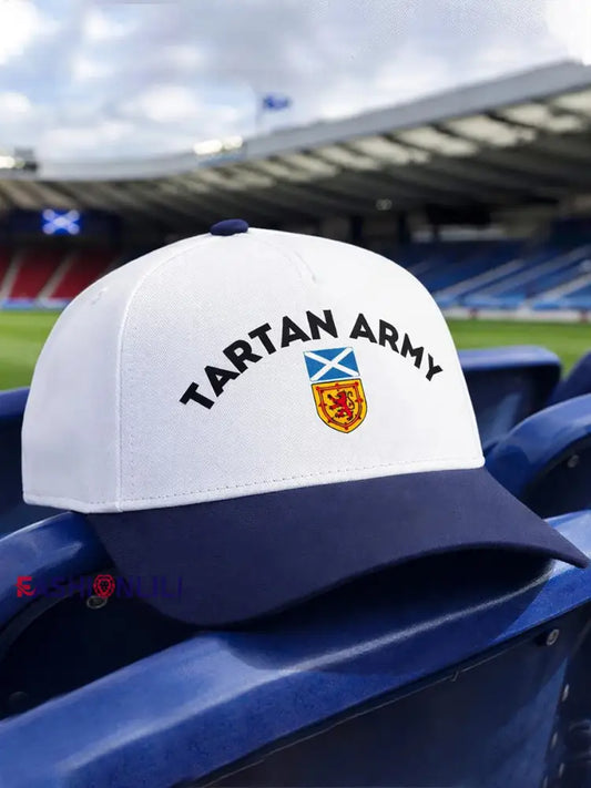 Unisex Scotland Football Lover Tartan Army Printed Hat White / S