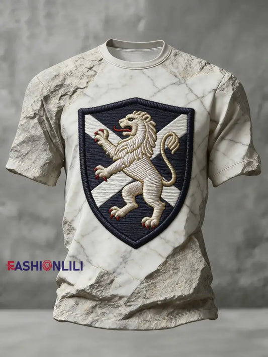 Unisex Scotland Football Lover Tartan Army Printed T-shirts Light Gray / S