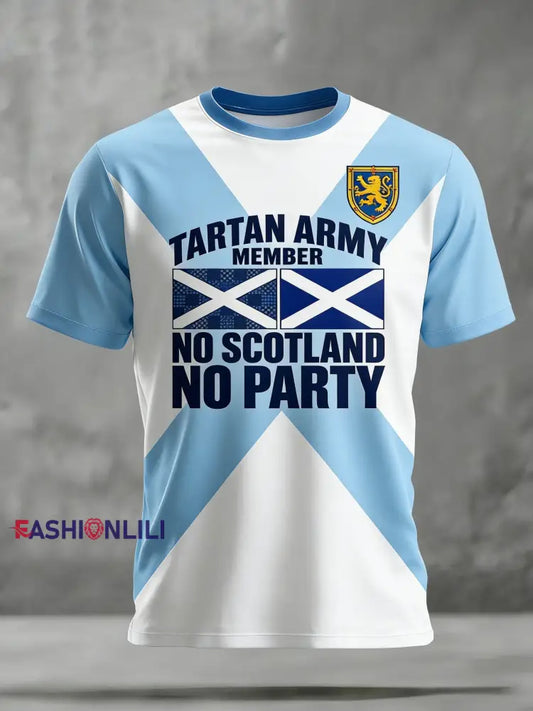 Unisex Scotland We’ll Be Coming 2026 Football Lover Printed T-shirt Blue / S