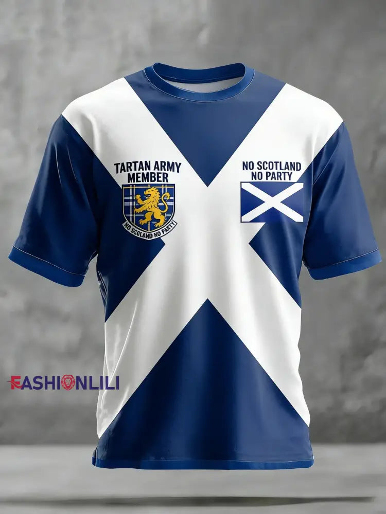 Unisex Scotland We’ll Be Coming 2026 Football Lover Printed T-shirt Blue / S