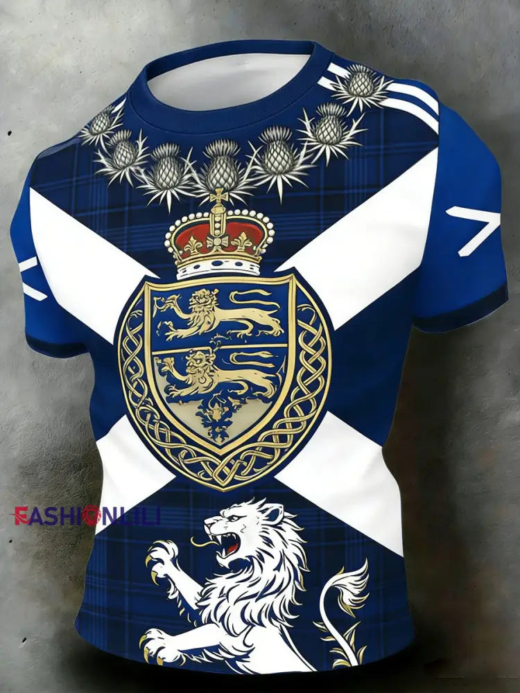 Unisex Scotland We’ll Be Coming 2026 Football Lover Printed T-shirt Blue / S