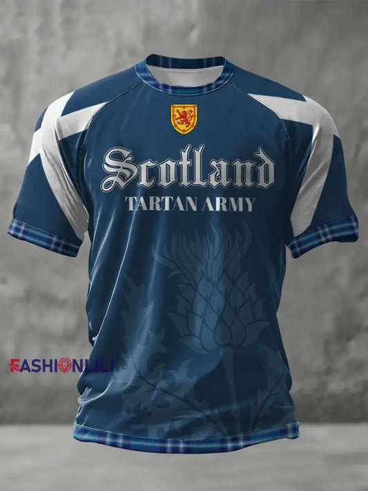 Unisex Scotland We’ll Be Coming 2026 Football Lover Printed T-shirt Navy Blue / S