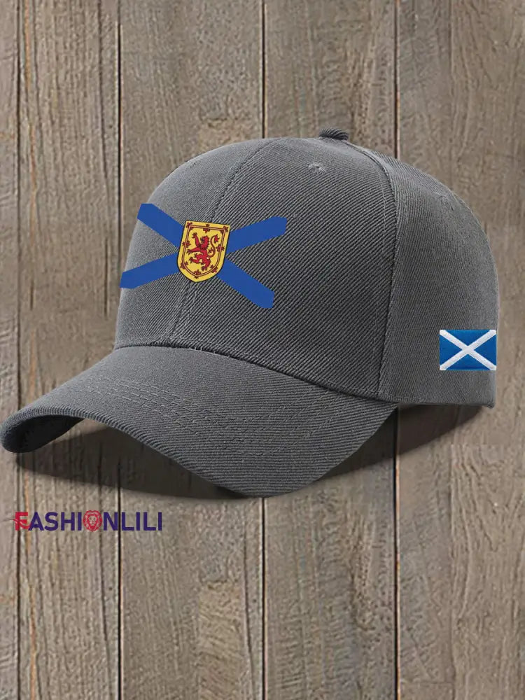 Unisex Scottish Flag Print Hat Dark Gray / JM