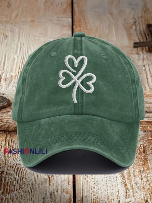 Unisex St. Patrick’s Day Print Hat Green / ONE
