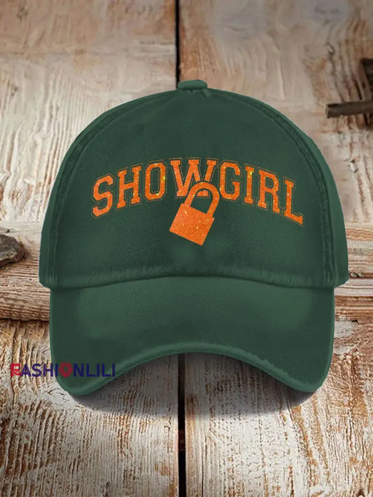 Unisex The Life of A Show Girl Fan Pink Print Hat As picture / ONE