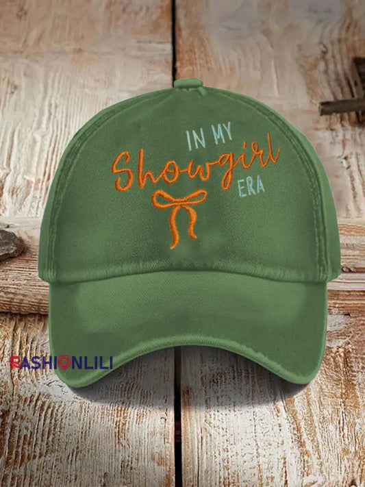 Unisex The Life of A Show Girl Fan Pink Print Hat As picture / ONE