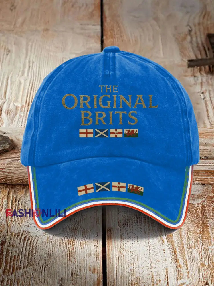 Unisex The Original Brits Printed Hat Blue / ONE