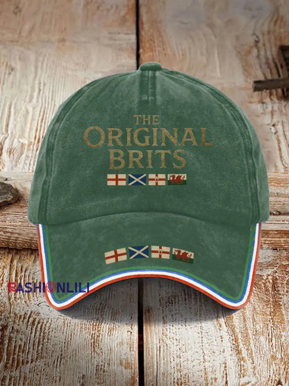 Unisex The Original Brits Printed Hat Dark Green / ONE
