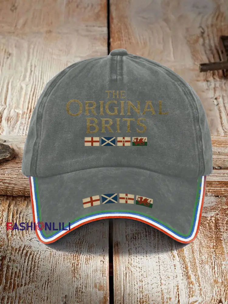Unisex The Original Brits Printed Hat Light Gray / ONE