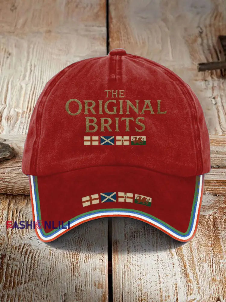 Unisex The Original Brits Printed Hat Red / ONE