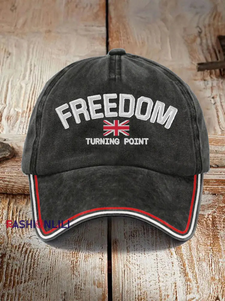 Unisex Turning Point UK Flag Printed Hat Black / ONE
