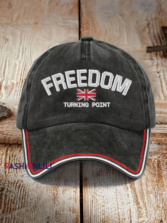 Unisex Turning Point UK Flag Printed Hat Black / ONE
