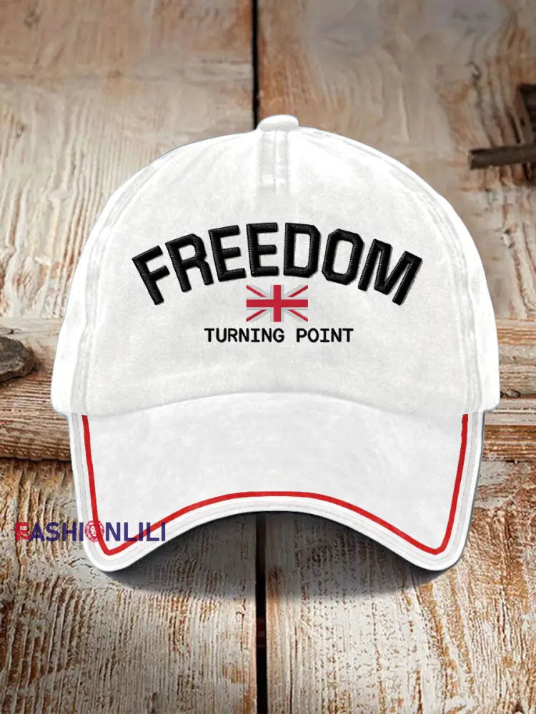 Unisex Turning Point UK Flag Printed Hat White / ONE