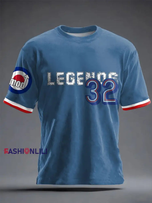 Unisex UK Band Music Lover Printed T-shirt Blue / S