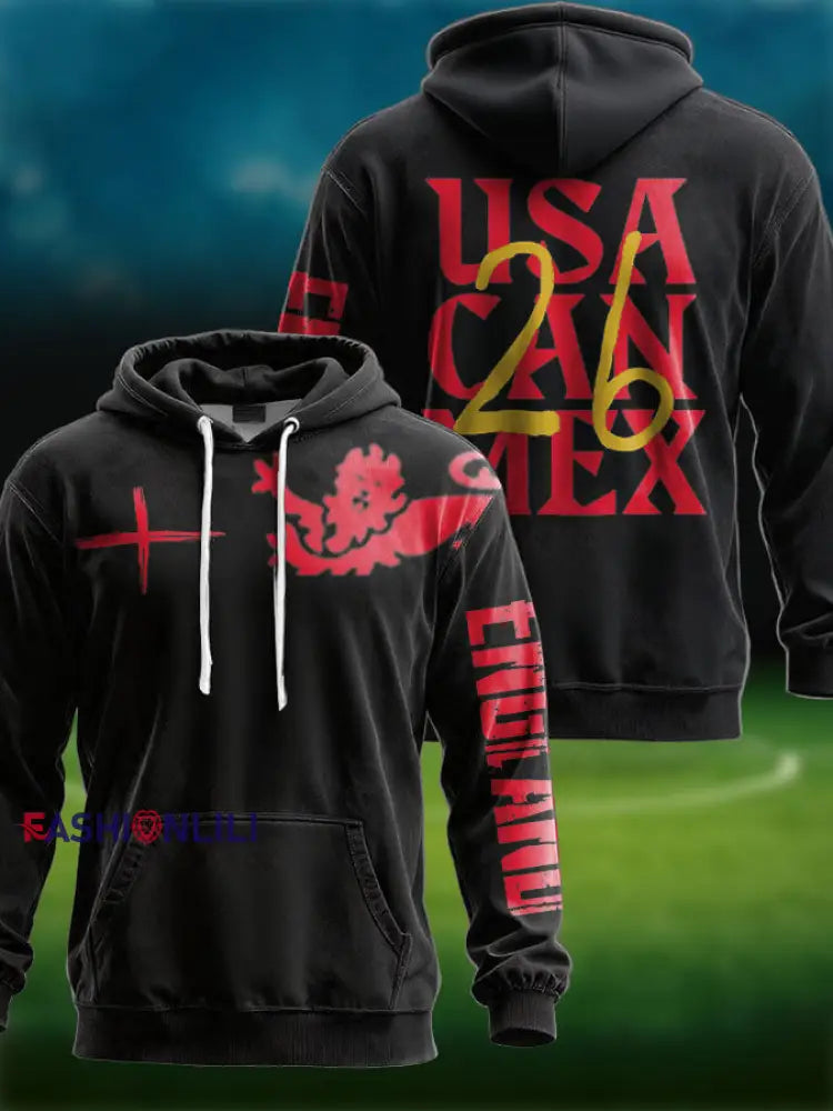 Unisex UK England Football Lover It’s Coming Back 2026 Printed Hoodie Black / S