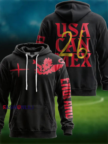 Unisex UK England Football Lover It’s Coming Back 2026 Printed Hoodie Black / S