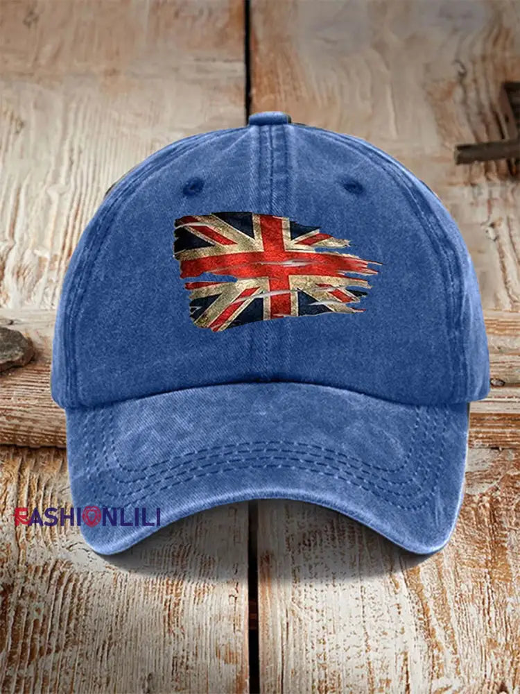 Unisex UK Flag Print Hat Blue / JM