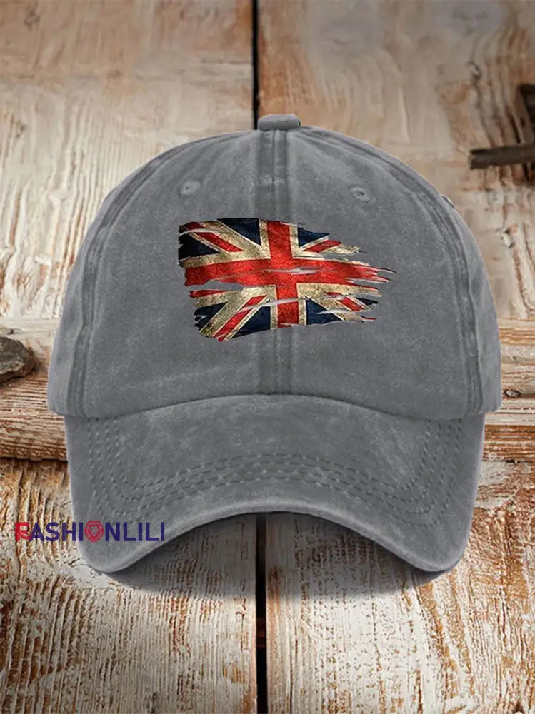 Unisex UK Flag Print Hat Gray / JM
