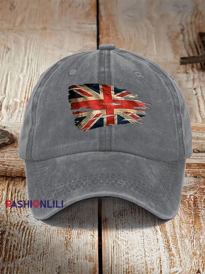 Unisex UK Flag Print Hat Gray / JM
