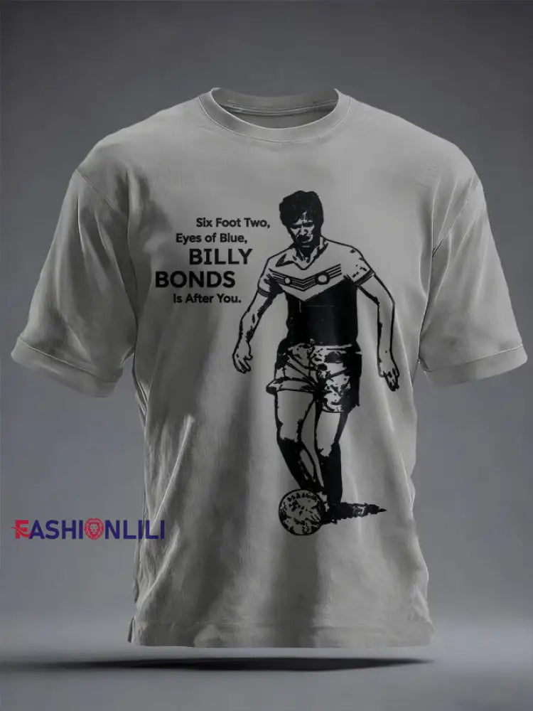 Unisex UK Football 4 Legend Printed T-shirt Light Gray / S