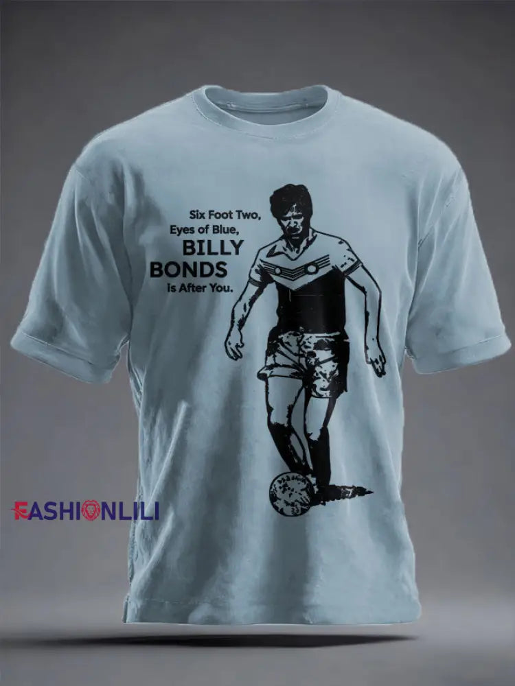 Unisex UK Football 4 Legend Printed T-shirt Sky Blue / S