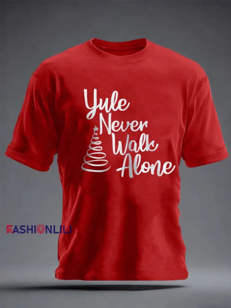 Unisex UK Football Lover Christmas Printed T-shirt Pure Red / S