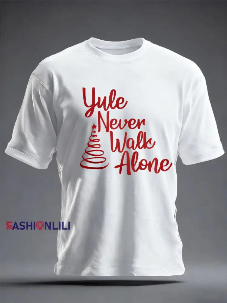 Unisex UK Football Lover Christmas Printed T-shirt White / S