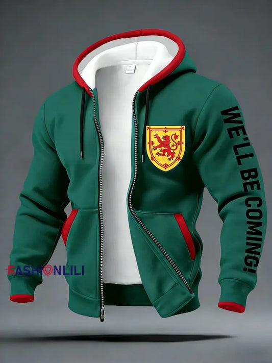 Unisex UK Football Lover England It’s Coming Home 2026 Printed Coat Green / S