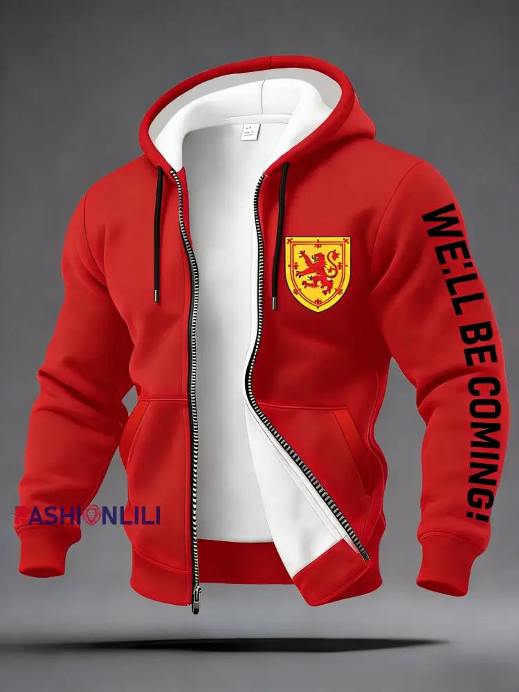 Unisex UK Football Lover England It’s Coming Home 2026 Printed Coat Red / S