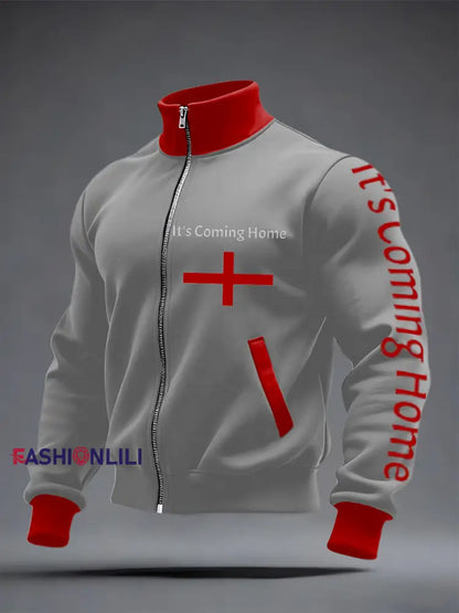 Unisex UK Football Lover England It’s Coming Home 2026 Printed top Gray / S