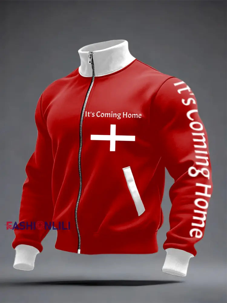 Unisex UK Football Lover England It’s Coming Home 2026 Printed top Red / S