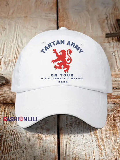 Unisex UK Football Lover Scotland Printed Hat White / ONE