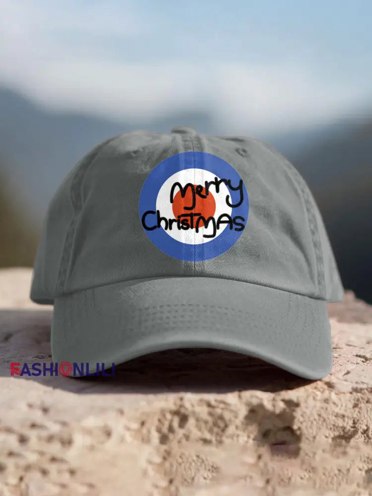 Unisex UK Mod Music Lover Christmas Printed Hat Light Gray / ONE