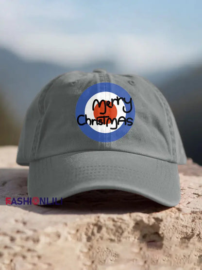 Unisex UK Mod Music Lover Christmas Printed Hat Light Gray / ONE