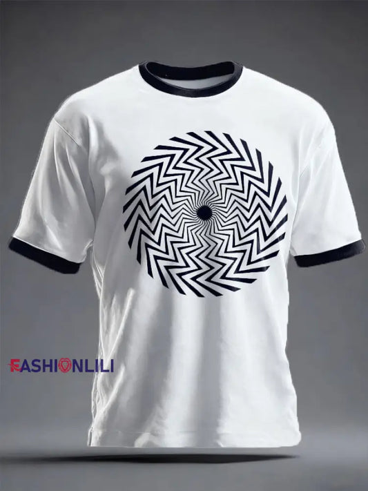 Unisex UK Mod Music Lover Moon Printed T-shirt White / S