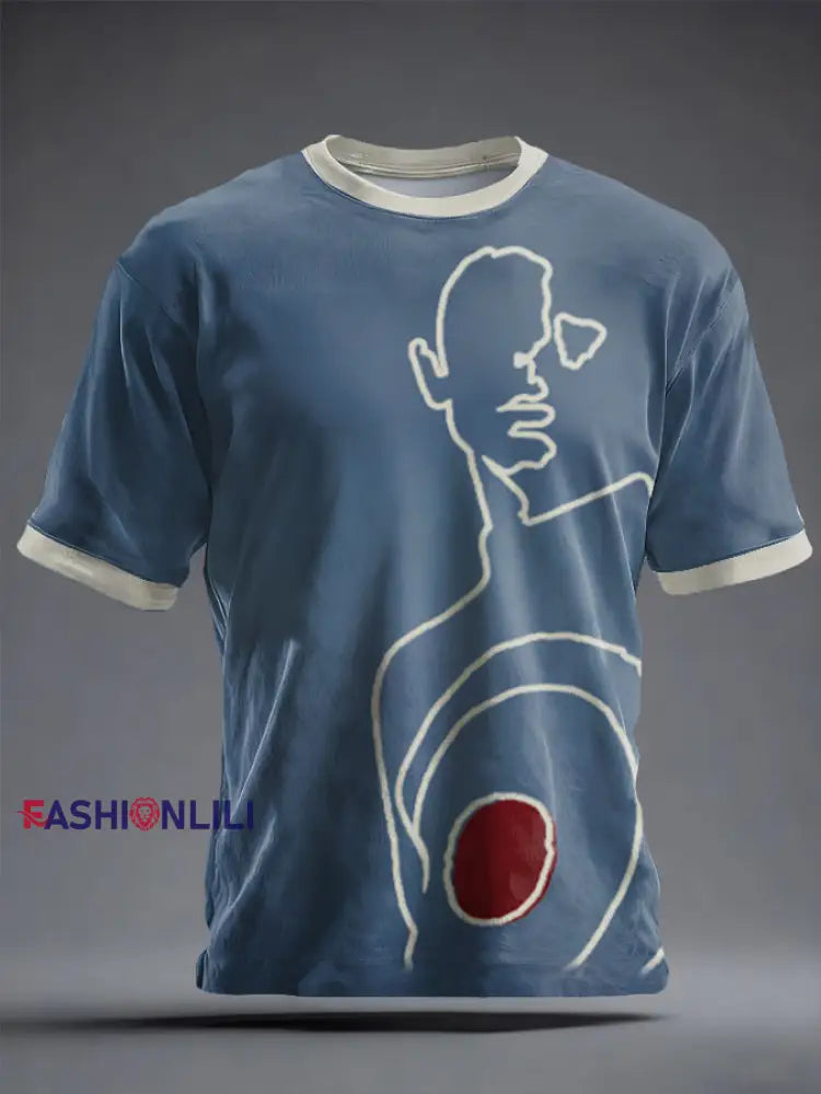 Unisex UK Mod Music Lover Printed T-shirt Blue / S